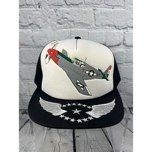 Vintage P-51 Mustang Mesh Foam Snapback Hat